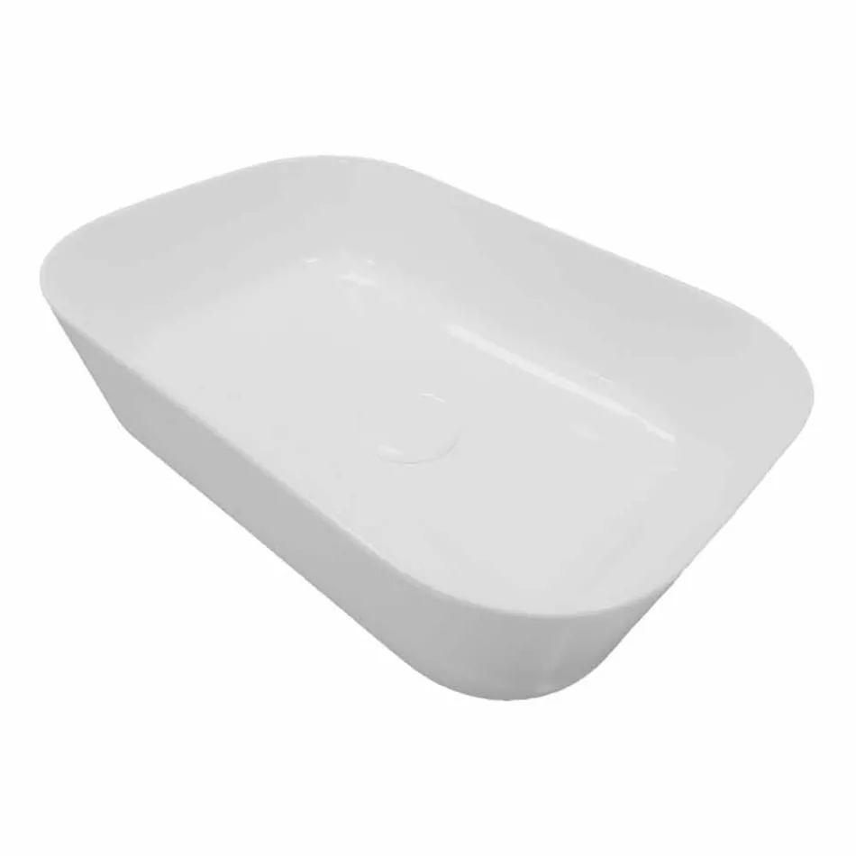 Composição 3 Móveis de Banheiro em Gres e Lavatório em Vetrochina 3 Cores - Ramentina Viadurini