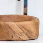 Composição 3 Móveis de Banheiro em Madeira Teca e Hi Macs® - Talco Viadurini