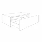 Composição 3 Móveis de Banheiro em Madeira Teca e Hi Macs® - Talco Viadurini