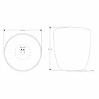 Composição 3 Móveis de Banheiro Suspensos com Lavatório de Resina Branca - Dazzle Viadurini