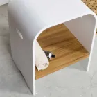 Composição 3 Móveis de Banheiro Suspensos com Lavatório de Resina Branca - Dazzle Viadurini