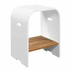 Composição 3 Móveis de Banheiro Suspensos com Lavatório de Resina Branca - Dazzle Viadurini