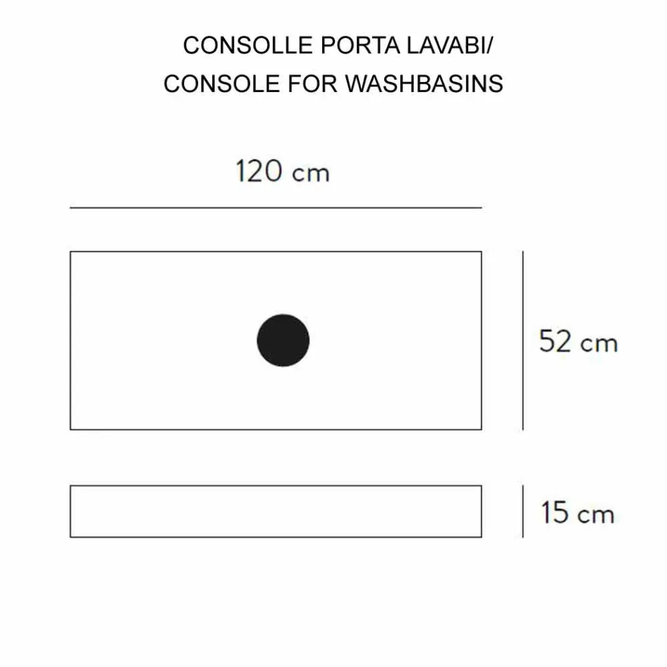 Composição 3 Móveis de Banheiro Suspensos em Grés Porcelanato 4 Acabamentos - Rambina Viadurini