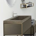 Composição 5 Móveis de Banheiro Independentes em Metal, Ecolegno e Grés Luxo - Cizco Viadurini