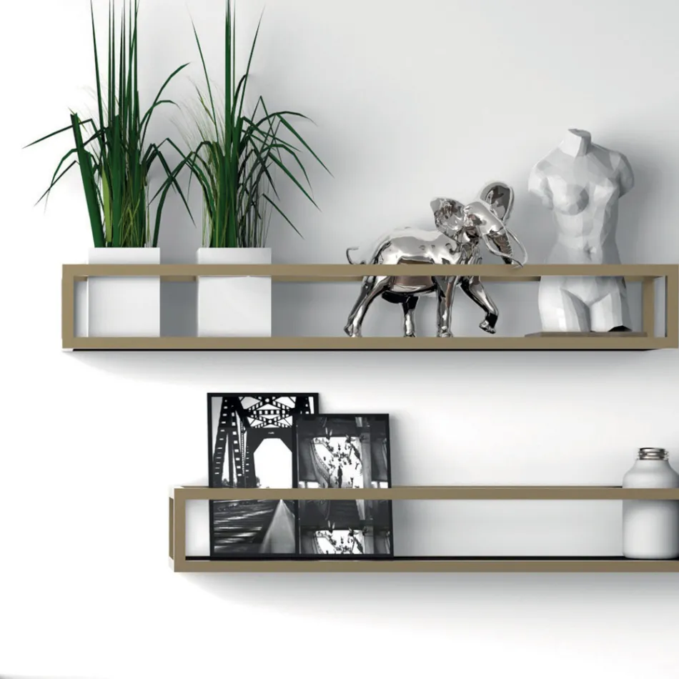 Composição 5 Móveis de Banheiro Independentes em Metal, Ecolegno e Grés Luxo - Cizco Viadurini