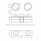 Composição 5 Móveis de Banheiro Suspensos com Lavatório Duplo Made in Italy - Renga Viadurini