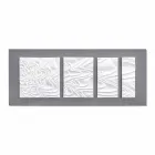 Composição de parede de decoração de design em cerâmica abstrata moderna - Verno Viadurini