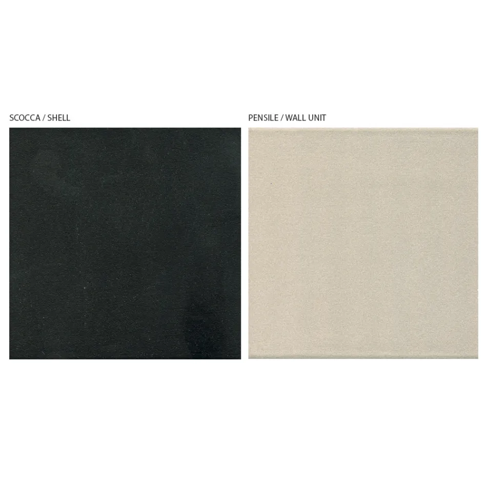 Composição moderna da parede da sala em MDF Made in Italy - Linn Viadurini