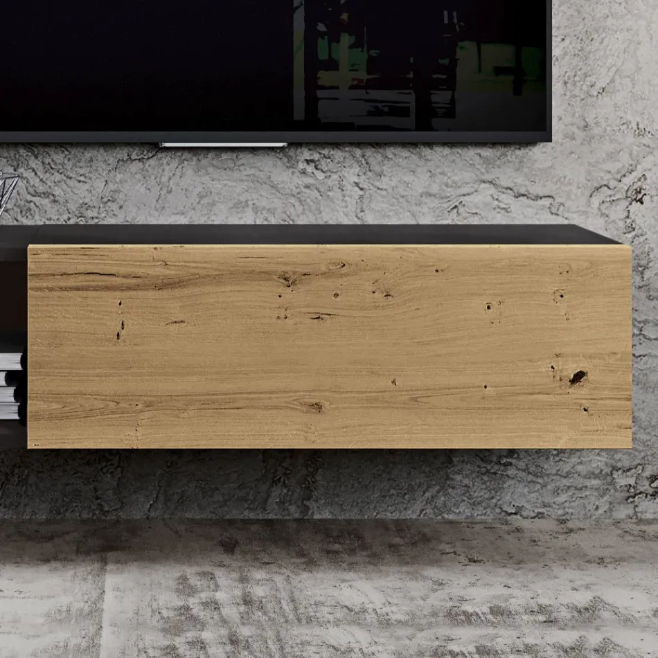 Composição de parede para área de estar de design moderno Made in Italy - Margit Viadurini