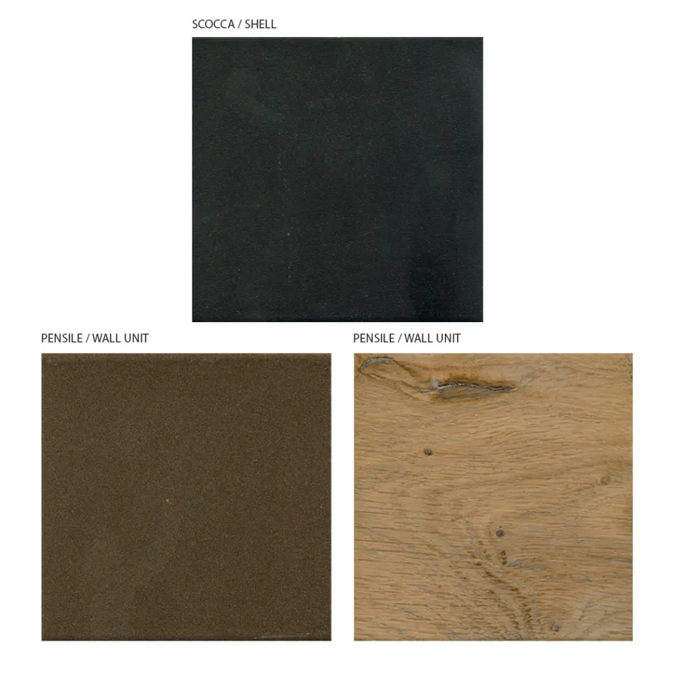 Composição de parede para área de estar de design moderno Made in Italy - Margit Viadurini