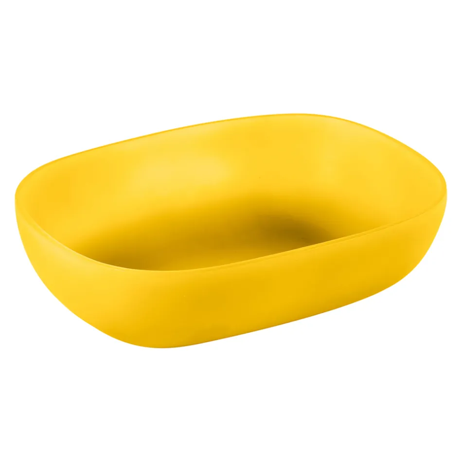 Composição de acessórios e unidade de apoio amarela com cômoda - Georges Viadurini