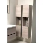 Composição suspensa da mobília do banheiro em melamina de carvalho - Becky Viadurini