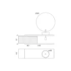 Composição de banheiro azul Tiffany e carvalho com espelho Made in Italy - Ermes Viadurini