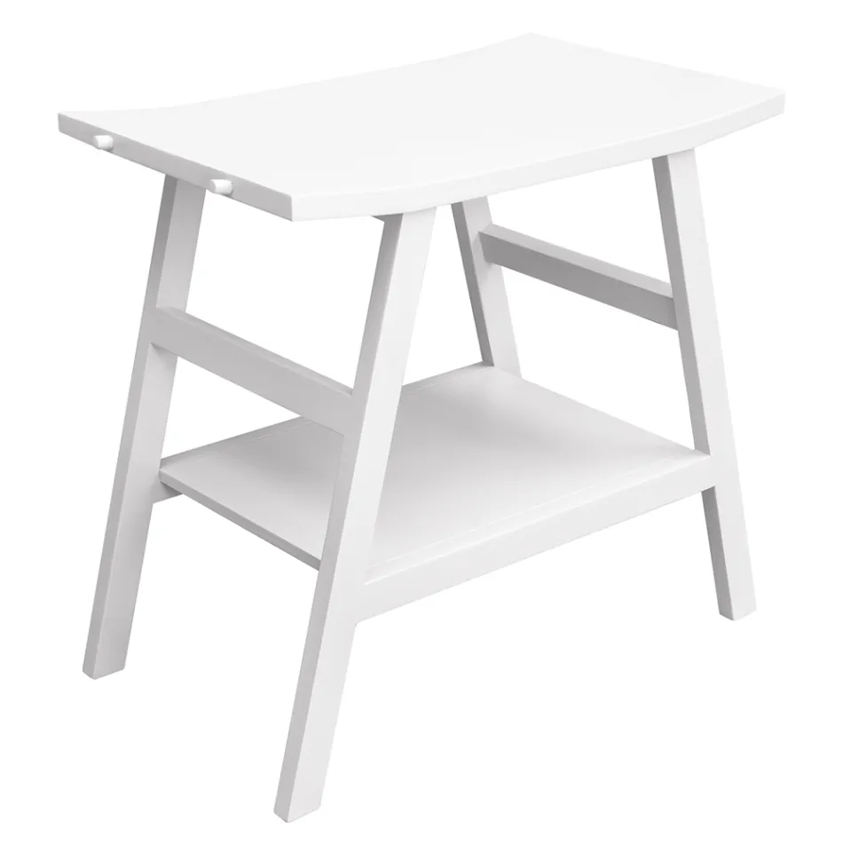 Composição de banheiro branca com acessórios resistentes a arranhões e espelho - Patryk Viadurini