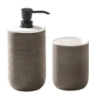 Composição de banheiro branca com suporte de solo e acessórios de design - Georges Viadurini