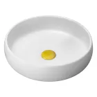 Composição de banheiro amarelo incluindo espelho e acessórios - Maryse Viadurini