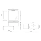 Composição de Banheiro Completo com Lavatório, Base Antiriscos e Espelho Made in Italy - Dream Viadurini