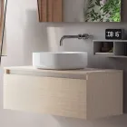 Composição de Banheiro Completo com Lavatório, Espelho e Base Made in Italy - Dream Viadurini