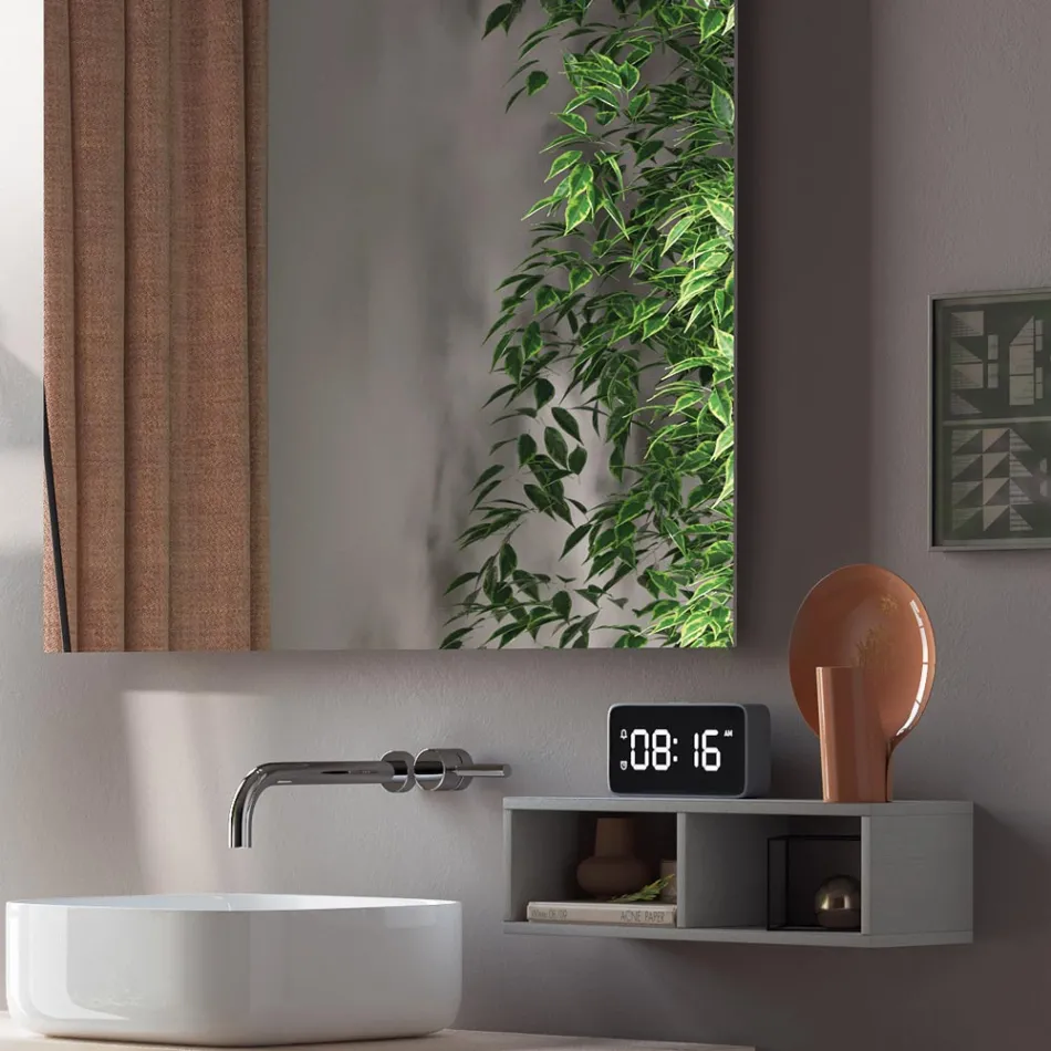 Composição de Banheiro Completo com Lavatório, Espelho e Base Made in Italy - Dream Viadurini