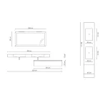 Composição de Banheiro Completo com Espelho e Lavatório Duplo Made in Italy - Palom Viadurini