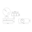 Composição de Banheiro Completo com Espelho, Lavatório, Base e Tampo Made in Italy - Palom Viadurini