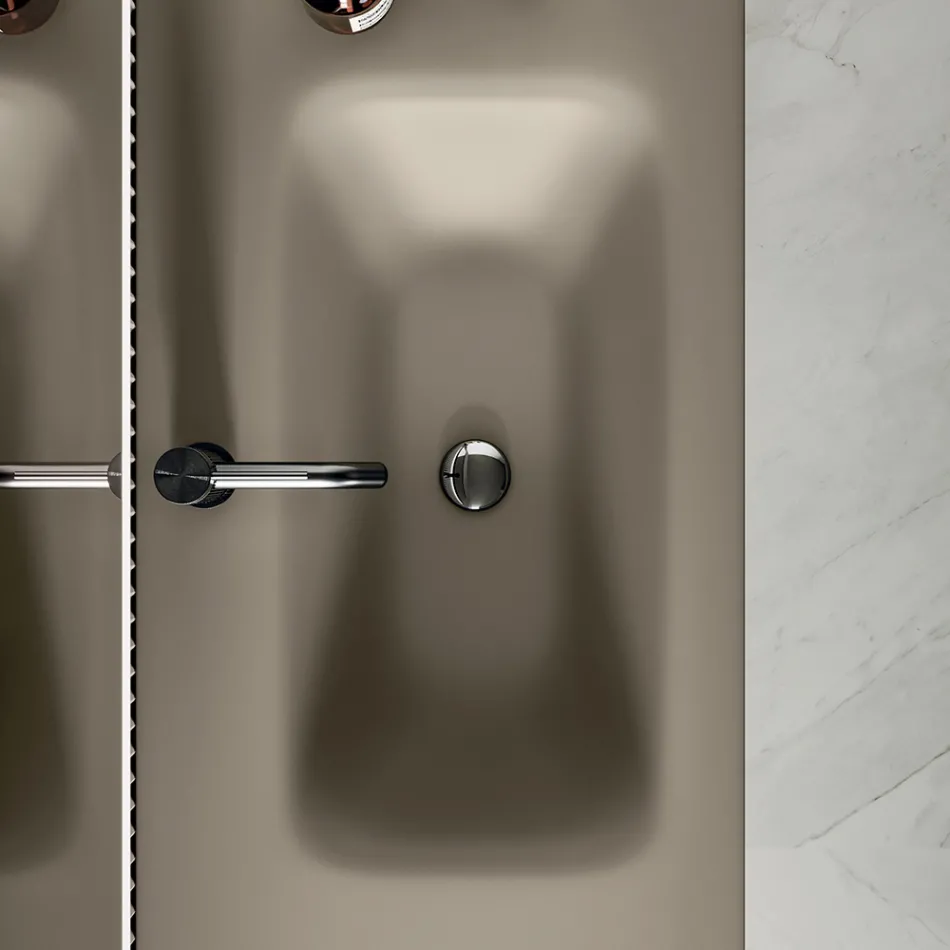 Conjunto para banheiro com base, 2 gavetas e 1 porta - Titan Viadurini