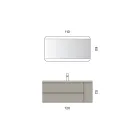 Conjunto para banheiro com base, 2 gavetas e 1 porta - Titan Viadurini