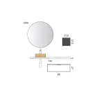 Conjunto para banheiro incluindo base com gaveta, pia, espelho e cubo - Orione Viadurini