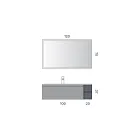 Conjunto para banheiro com 1 base, 1 gaveta, compartimento aberto e espelho - Titan Viadurini