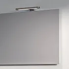 Conjunto para banheiro com 1 gaveta branca, espelho e prateleira Marquina em HPL - Velaria Viadurini