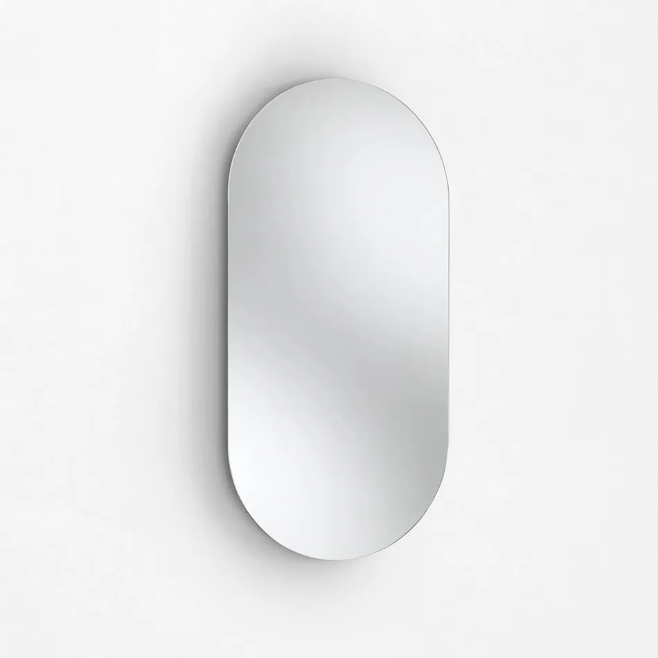 Conjunto para banheiro com 1 gaveta, pia de resina antracite e espelho - Titan Viadurini