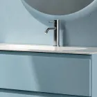 Conjunto para banheiro com 2 gavetas, 1 compartimento aberto e espelho - Titan Viadurini