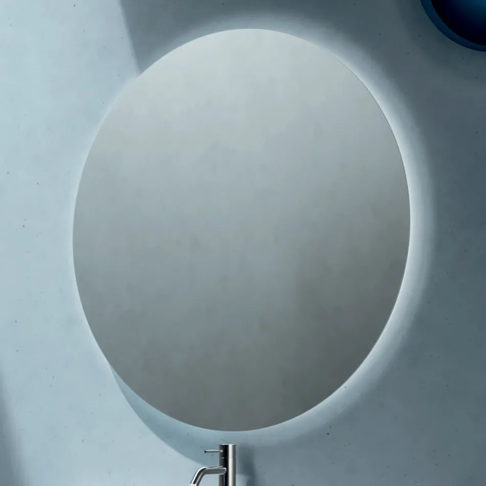 Conjunto para banheiro com 2 gavetas, 1 compartimento aberto e espelho - Titan Viadurini