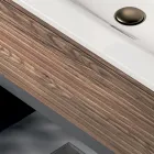 Conjunto para banheiro com 2 gavetas, 2 compartimentos abertos e pia - Elios Viadurini