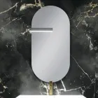 Conjunto para banheiro com 2 gavetas brancas foscas, pia e espelho - Elios Viadurini