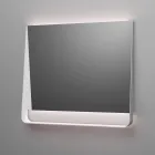 Conjunto para banheiro com 2 gavetas, pia branca, espelho e armário de parede - Elios Viadurini