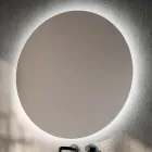 Conjunto para banheiro com 2 gavetas, espelho e pia de resina branca - Magnólia Viadurini