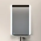 Conjunto para banheiro com 3 gavetas cinza-pombo fosco, espelho e pia - Velaria Viadurini