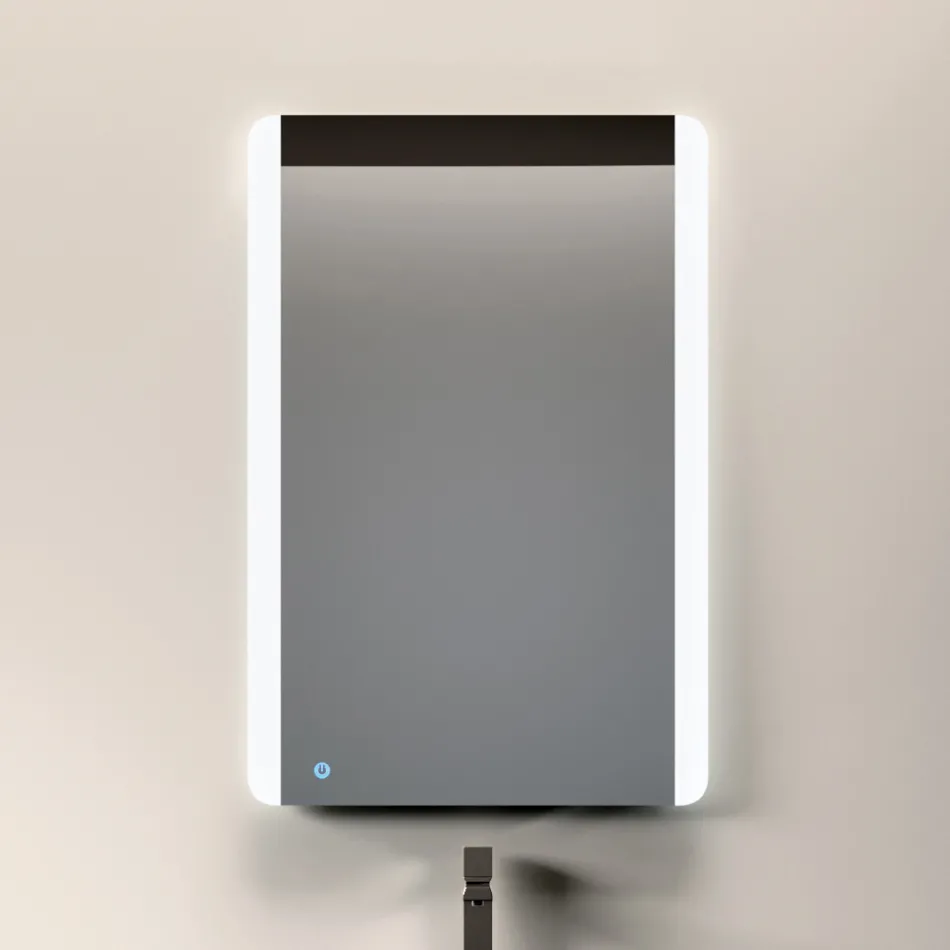 Conjunto para banheiro com 3 gavetas cinza-pombo fosco, espelho e pia - Velaria Viadurini