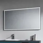 Conjunto para banheiro com 4 gavetas Avio Blue, espelho e pia - Velaria Viadurini