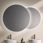 Conjunto para banheiro com 4 gavetas em carvalho Rio, espelho e pia - Velaria Viadurini