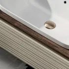 Conjunto para banheiro com 4 gavetas, pia, espelho e prateleiras abertas - Elios Viadurini