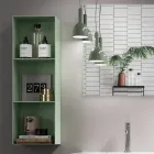 Composição de Banheiro com Base Carvalho Mel, Lavatório e Espelho Made in Italy - Kilos Viadurini