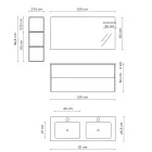 Composição de Banheiro com Base Carvalho Mel, Lavatório e Espelho Made in Italy - Kilos Viadurini