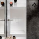 Composição de Banheiro com Base, Espelho e Lavatório em Resina Made in Italy - Kilos Viadurini