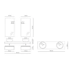 Composição de Banheiro com Bases Antirriscos e Lavatórios Resina Made in Italy - Palom Viadurini