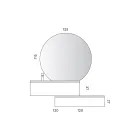 Conjunto de banheiro com gavetas, pia de cerâmica e espelho com LED - Elios Viadurini