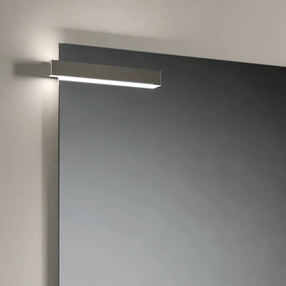 Conjunto para banheiro com gavetas, pia, espelho e armário de parede - Orione Viadurini