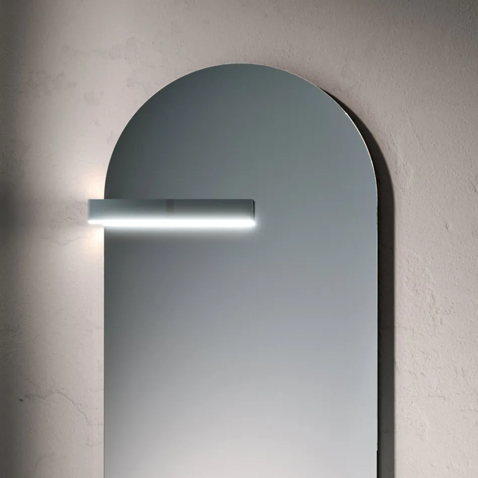 Conjunto para banheiro com gaveta, pia, espelho, armário de parede e prateleira - Elios Viadurini