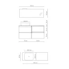 Composição de banheiro com lavatório de cerâmica e espelho Made in Italy - Dream Viadurini